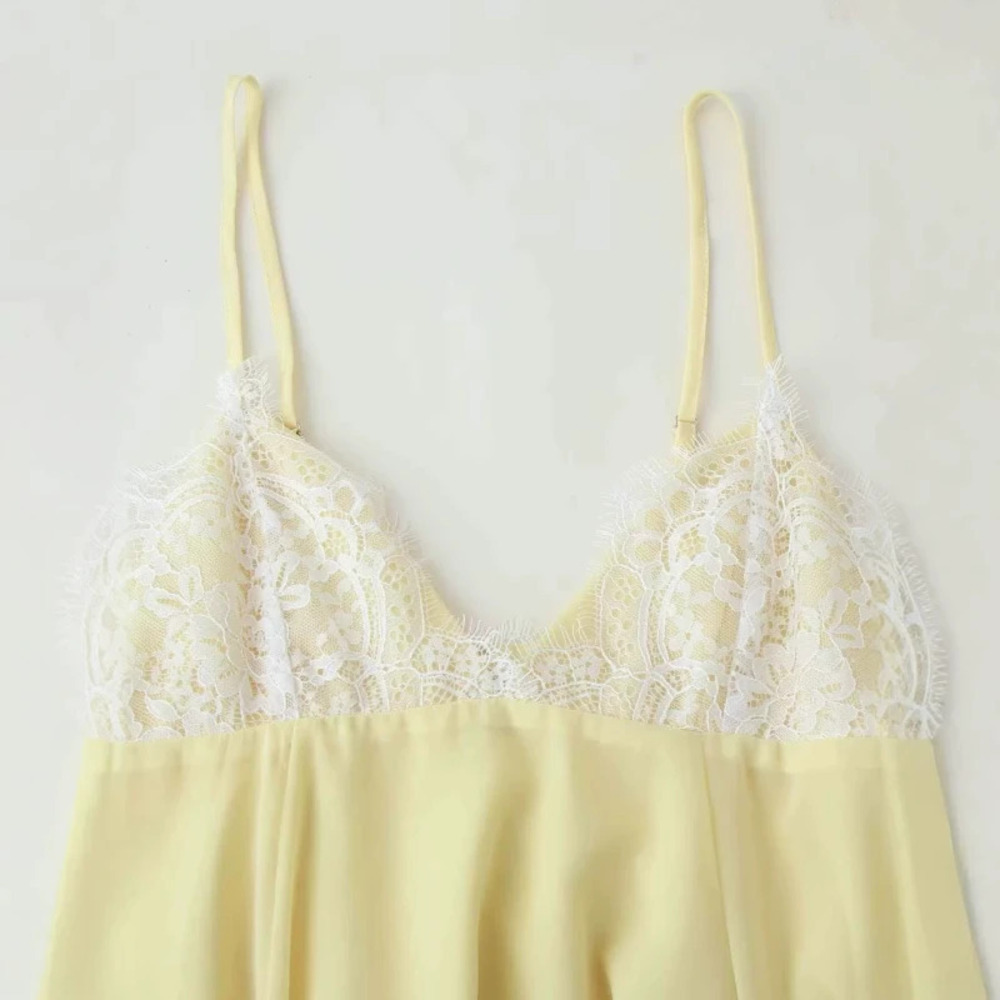 ZARA Summer Sexy Lace Patchwork Strap Dress